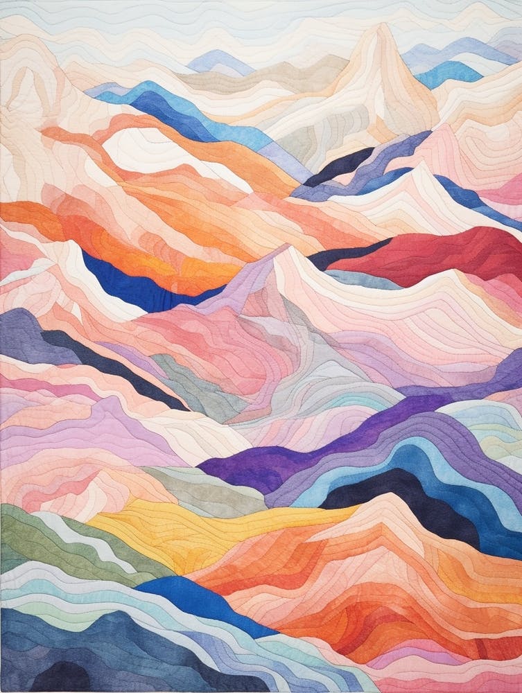 Mount Lafayette United States Colourful Mountain Illustration