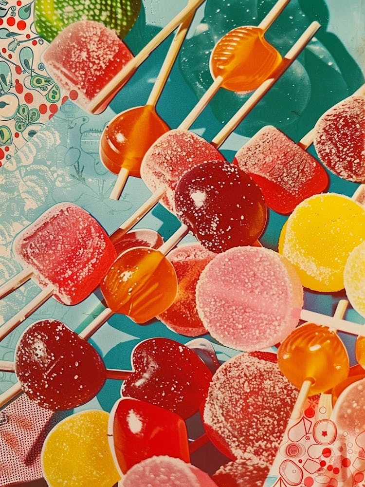 Candy Sweets Retro Collage 1