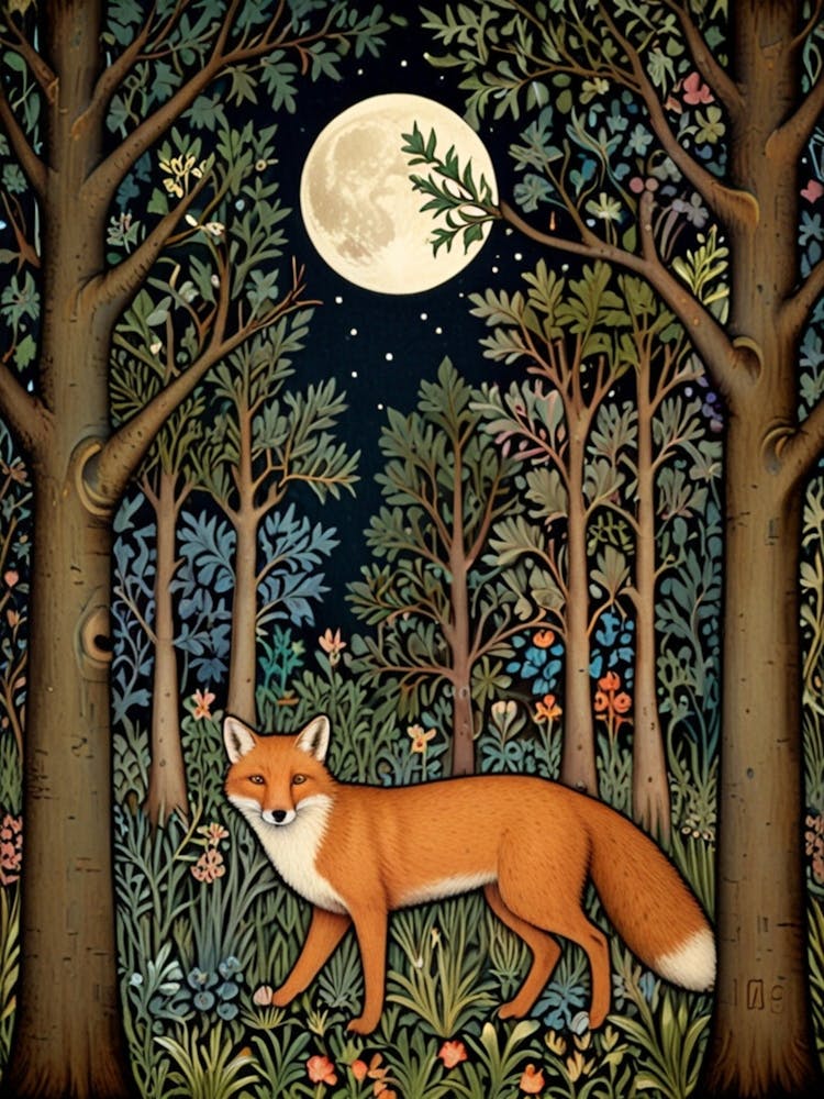 Fox In The Forest William Morris
