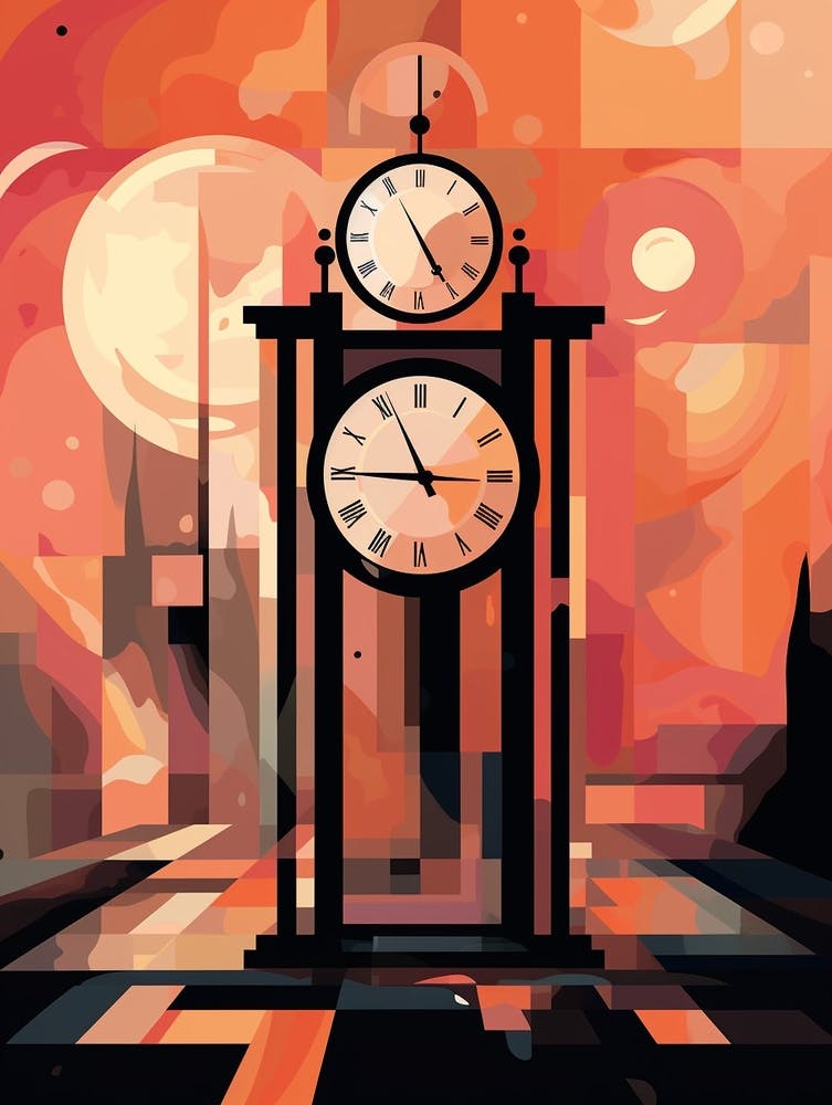 Time Abstract Geometric Illustration 11