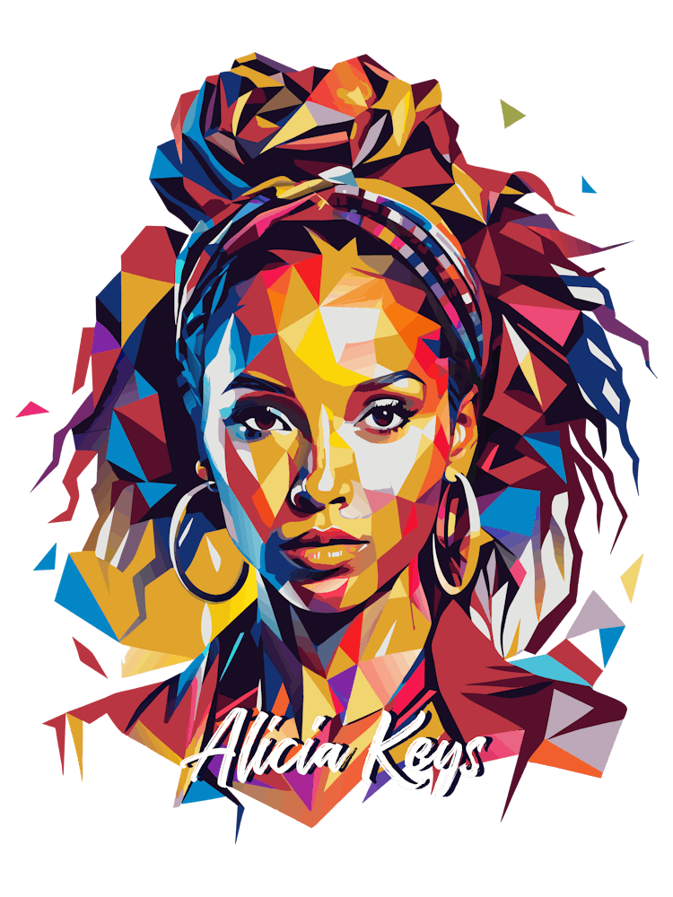 Alicia Keys 02 Portrait Music WPAP Pop Art