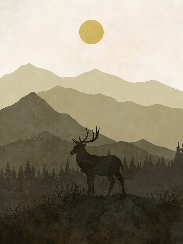 Deer In The Mountains 8