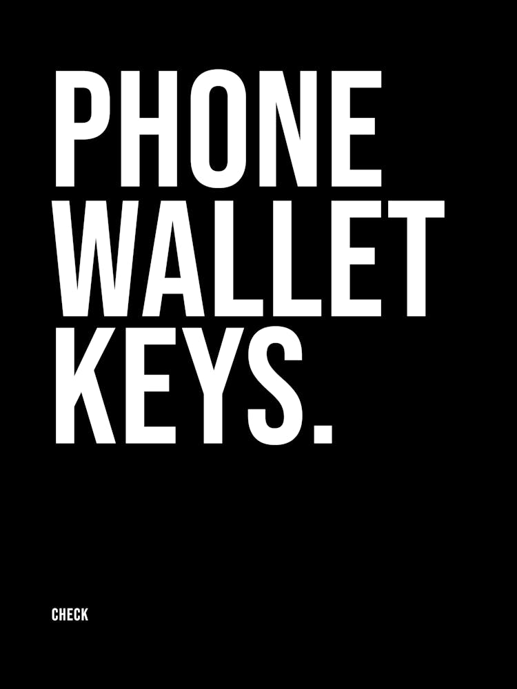 Phone Wallet Keys Check 02