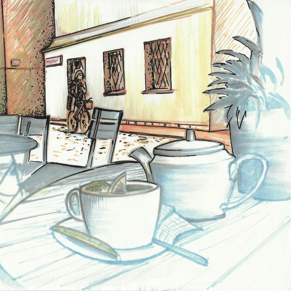 Street Cafe In Poznan Square