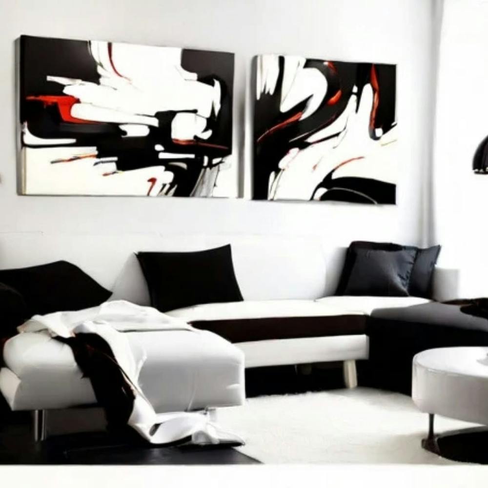 Modern black and white art
