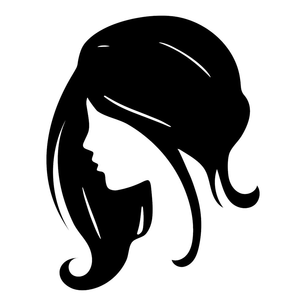 Abstract Portrait Of A Line Blackhaired Woman