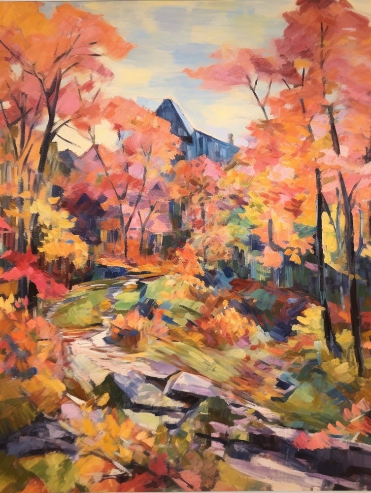 Autumn Gardens Painting Giardini Botanici Villa Taranto Italy 5