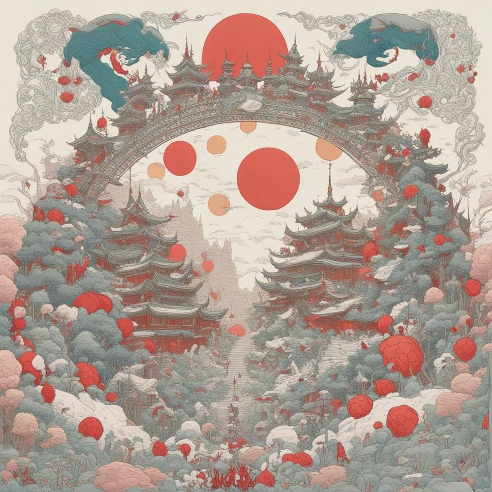 Asiatische Landschaft