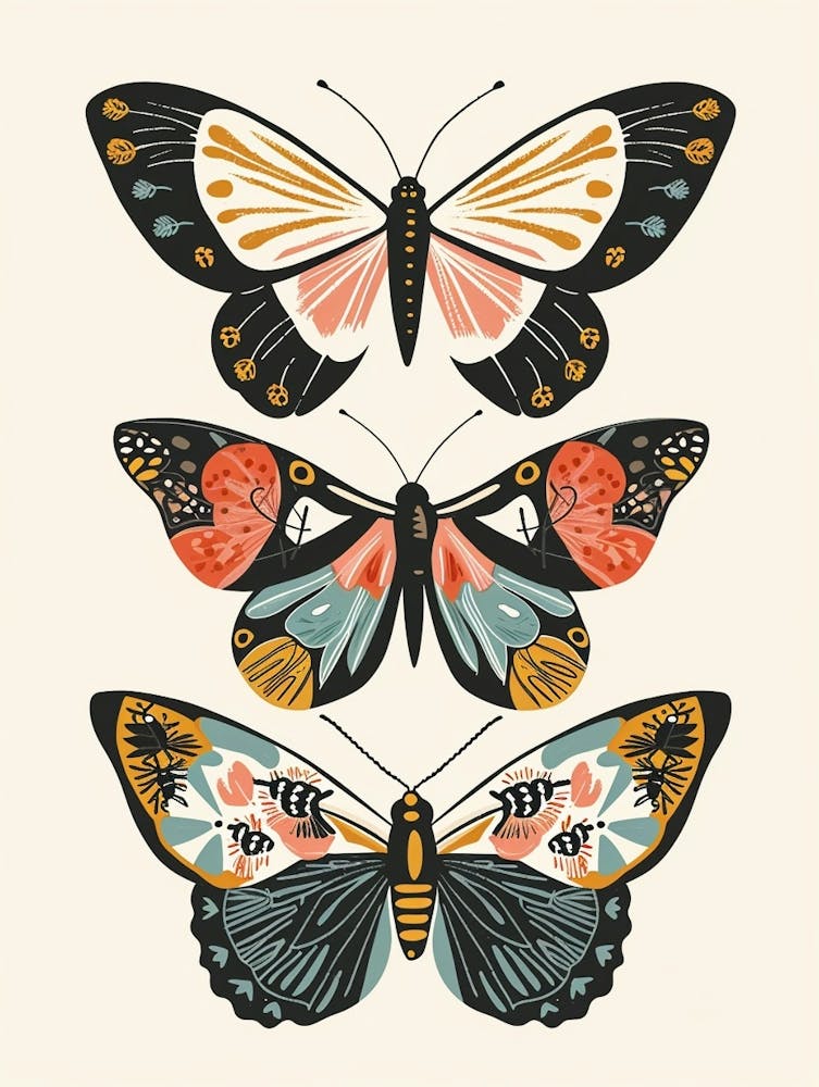 Colourful Insect Illustration Butterfly 9
