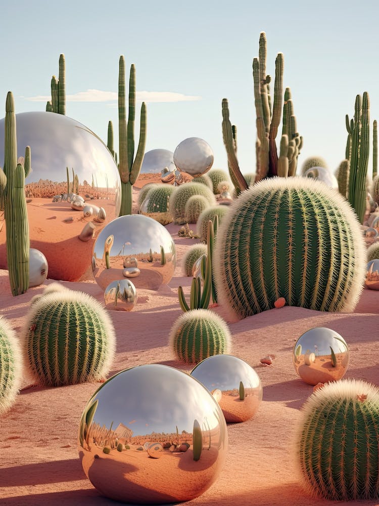 Disco Balls 3d In The Desert 0