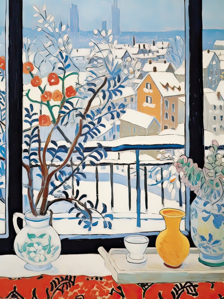 The Windowsill Of Sapporo   Japan Snow Inspired By Matisse 2