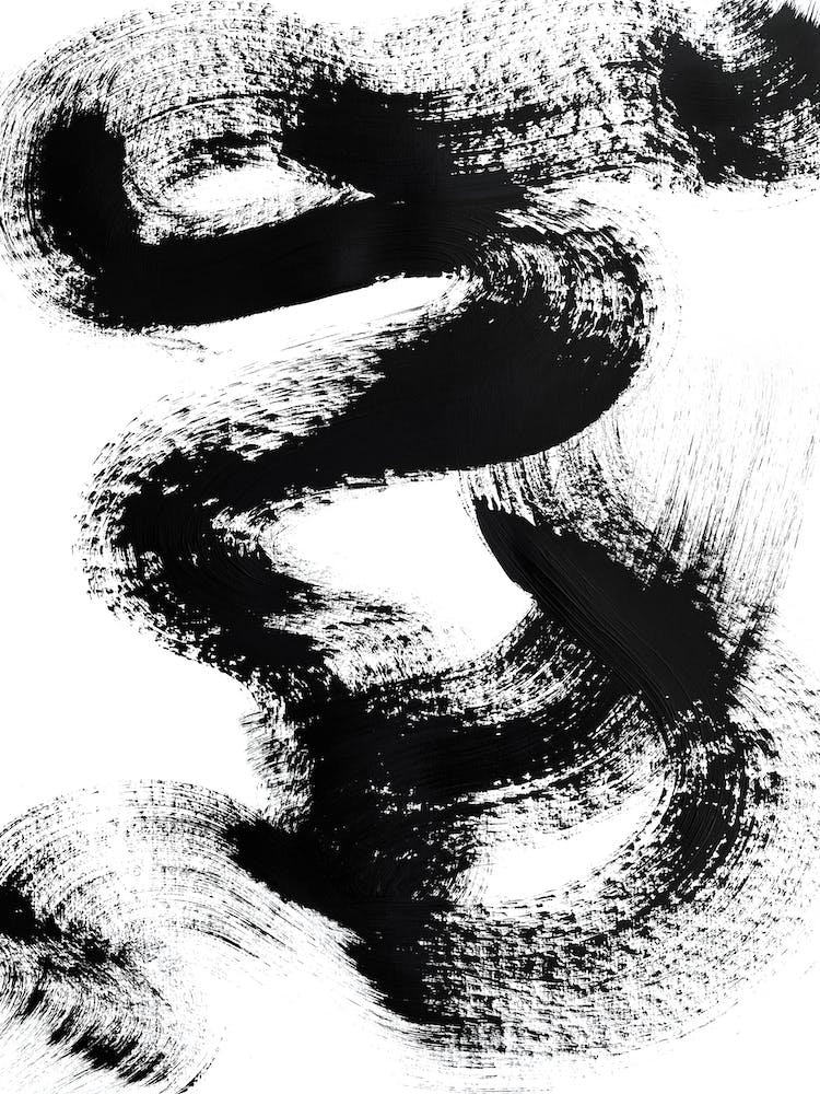 Coming Back Black Abstract