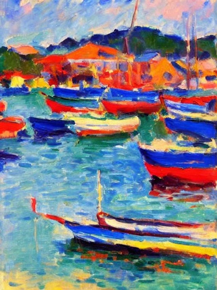 Port Of Bitung Indonesia Brushwork Painting harbour