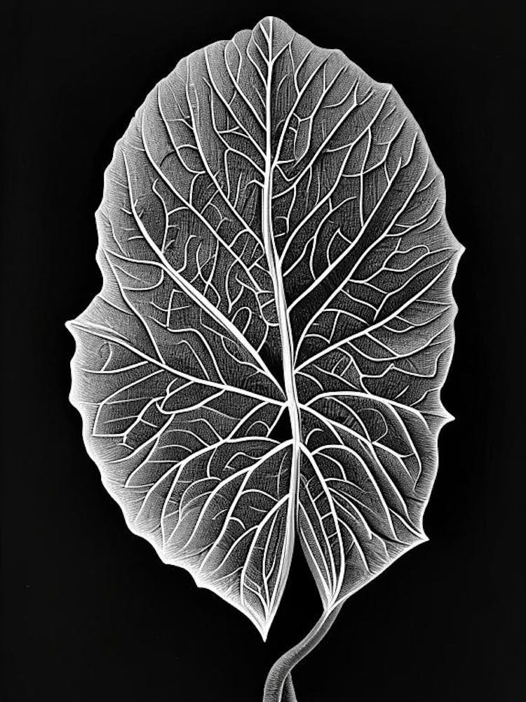 Redbud Leaf Linocut 1