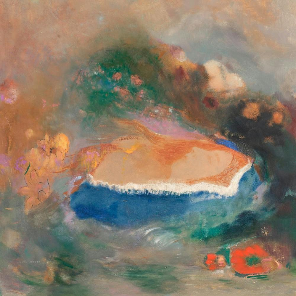 Ophelia With A Blue Wimple In The Water, Odilon Redon