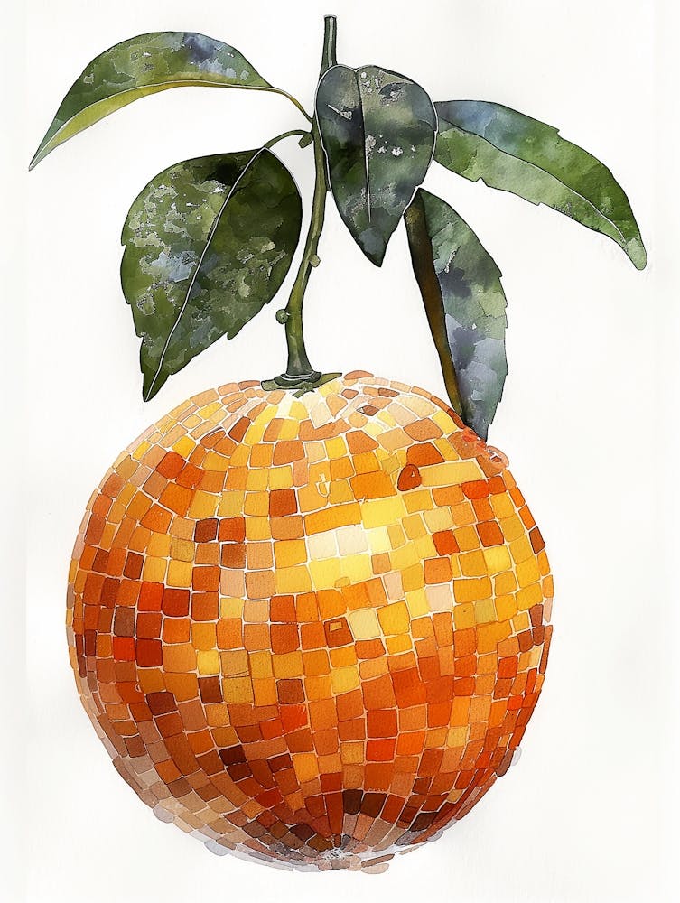Orange Fruit, In The Shape Of A Disco Ball