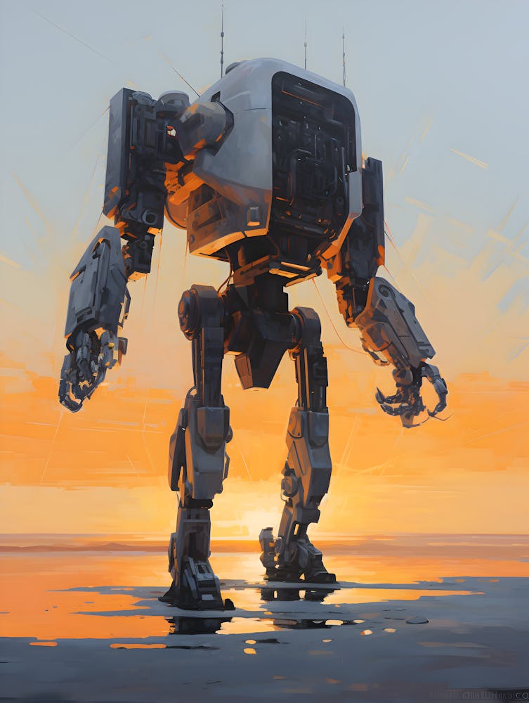 Robots At Sunset