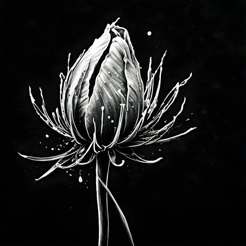 Schwarz-Weiße Blume 1