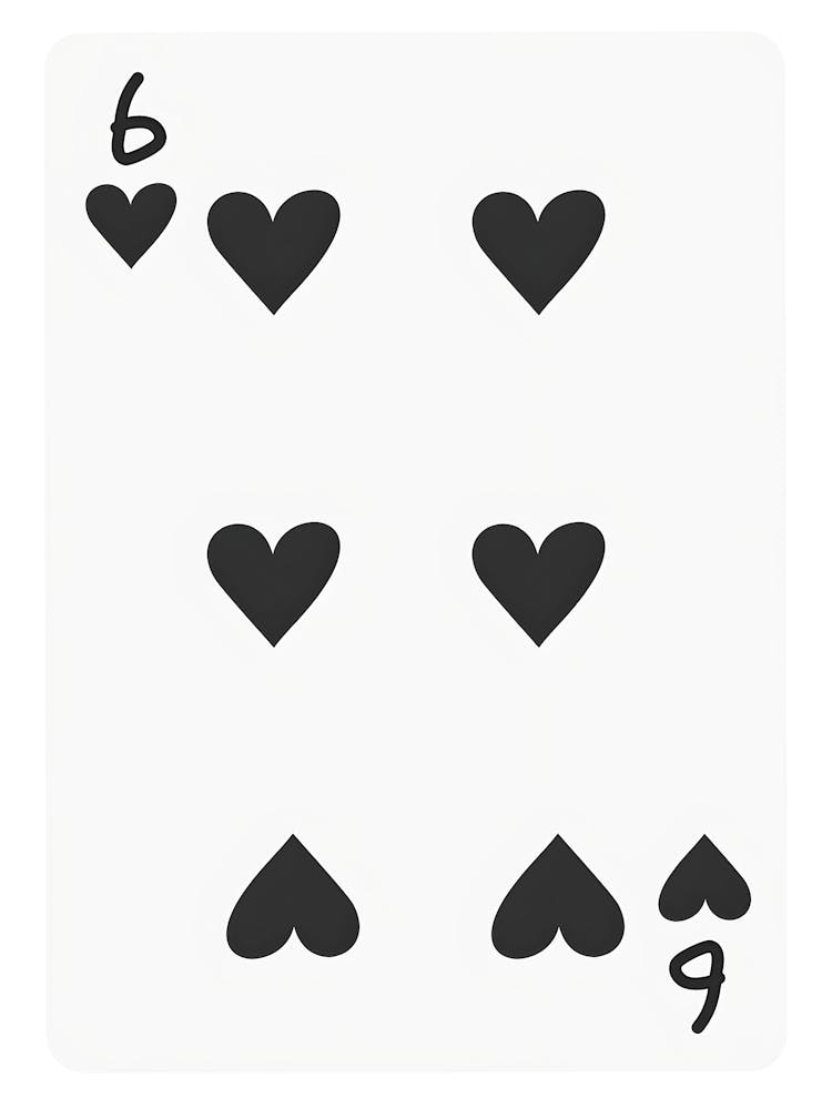 Four Hearts Playing Cards