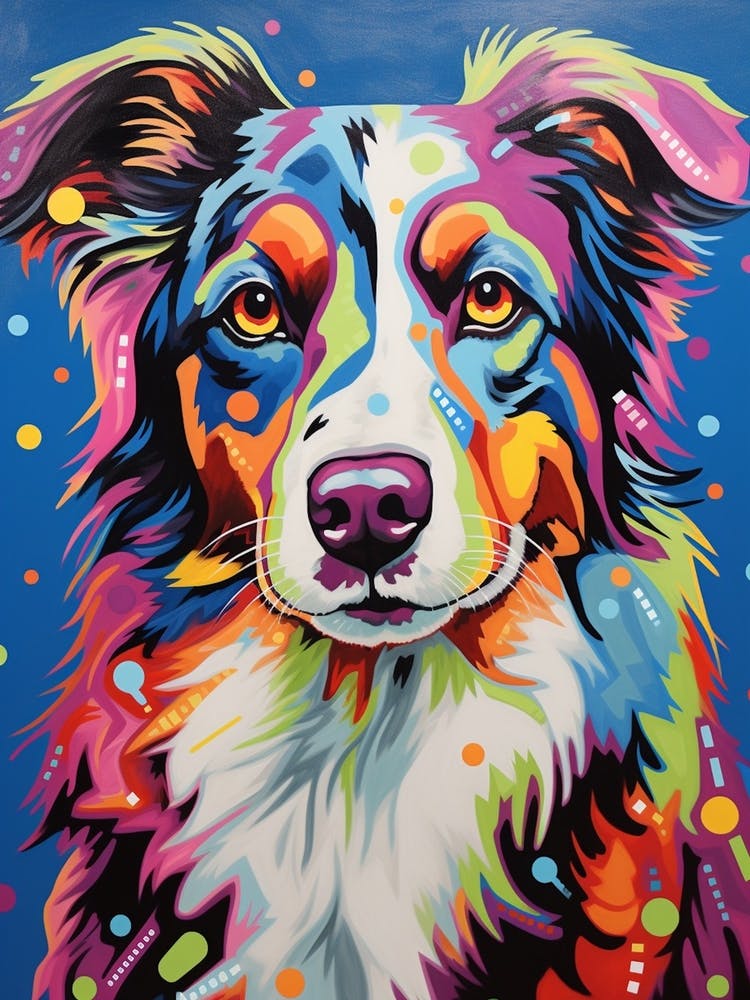 Australian Shepherd Pop Art Inspiriert 4