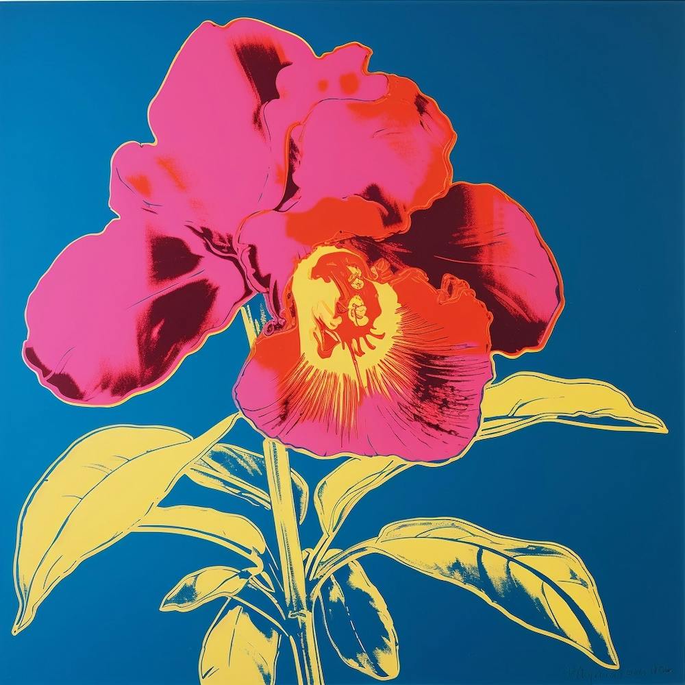 Orchid 1 Pop Art Illustration Square