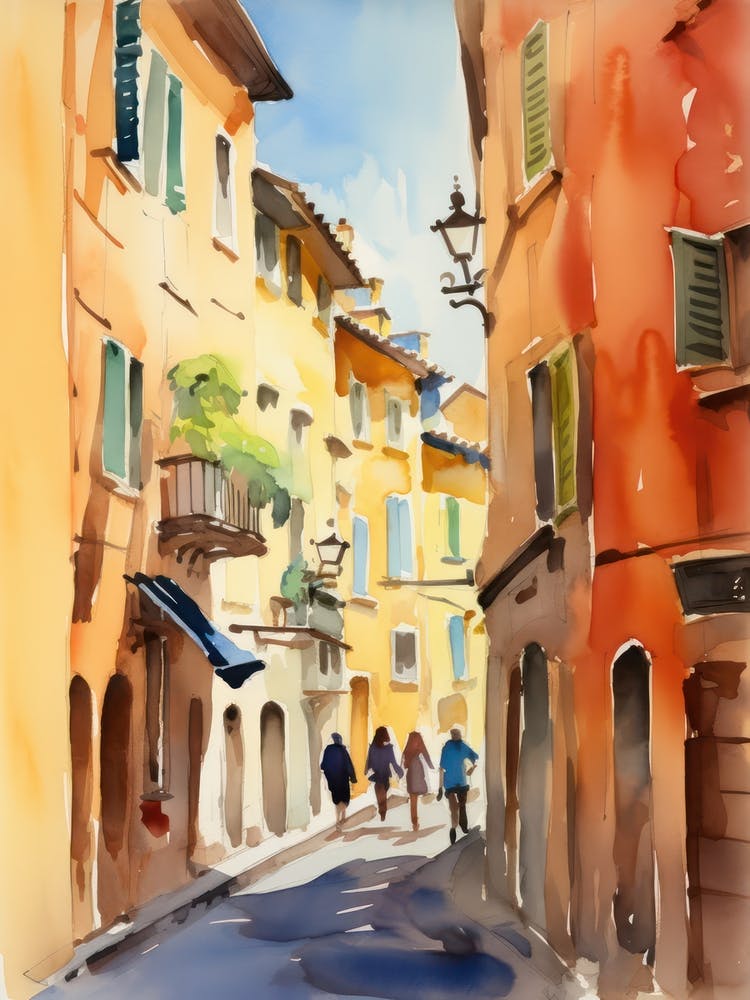 Rimini, Italy Watercolour Streets 4