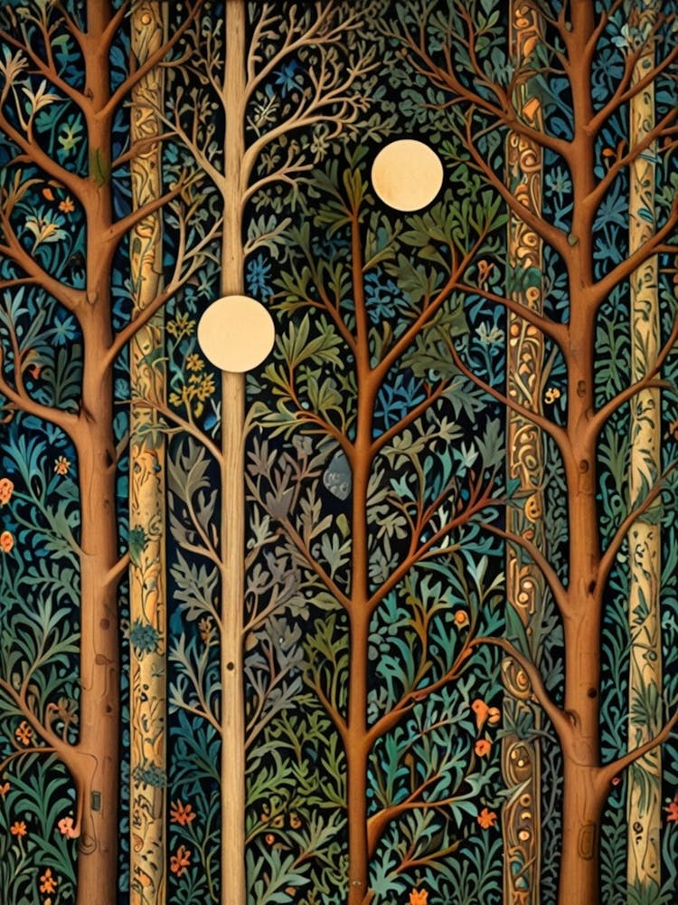 William Morris Moonlight In The Forest 96