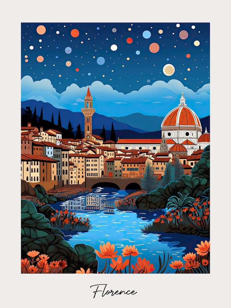 Poster Of Florence, Illustration In The Style Of Pop Art 3