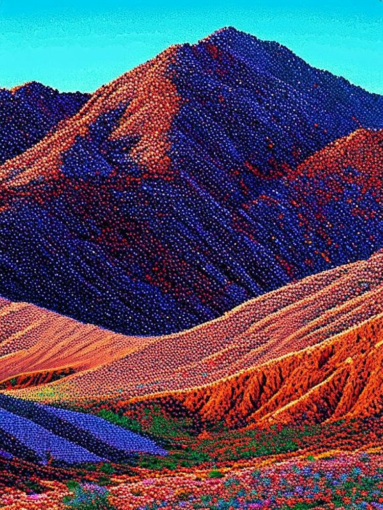 Death Valley National Park United States Of America Pointillism