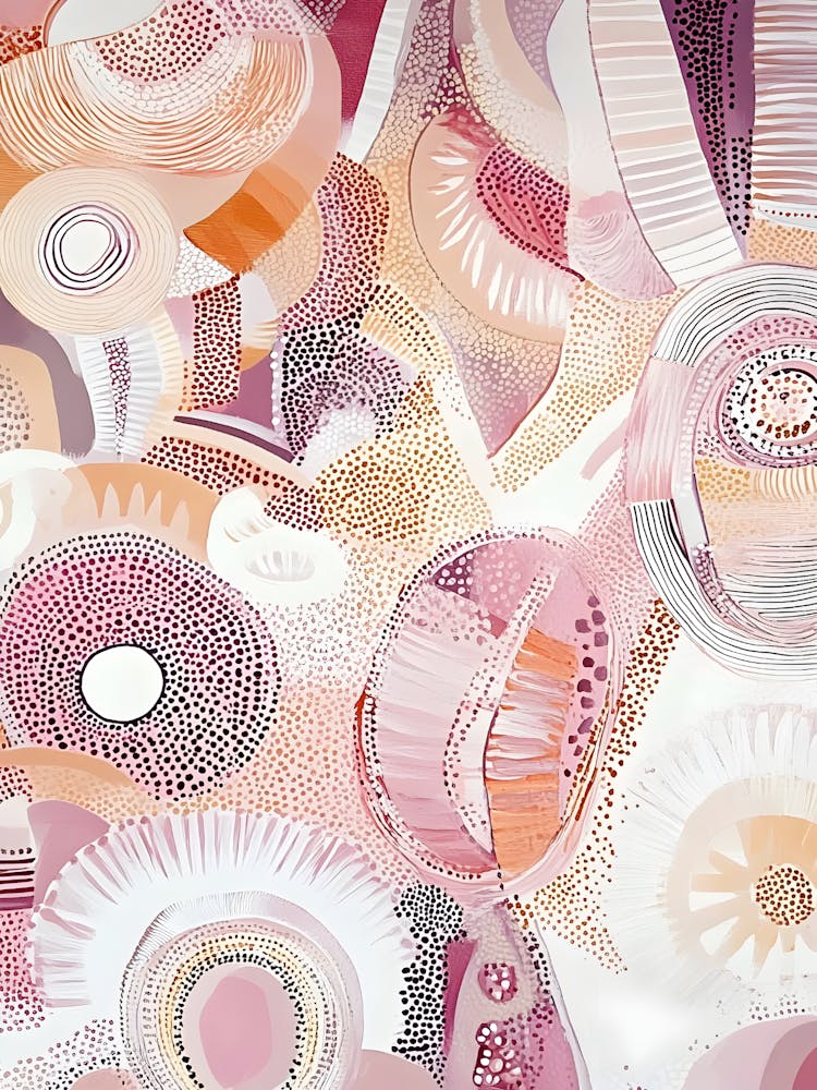 Pink And Orange Abstract Painting