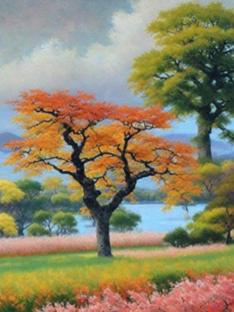 Japanese Zelkova Tree Watercolour