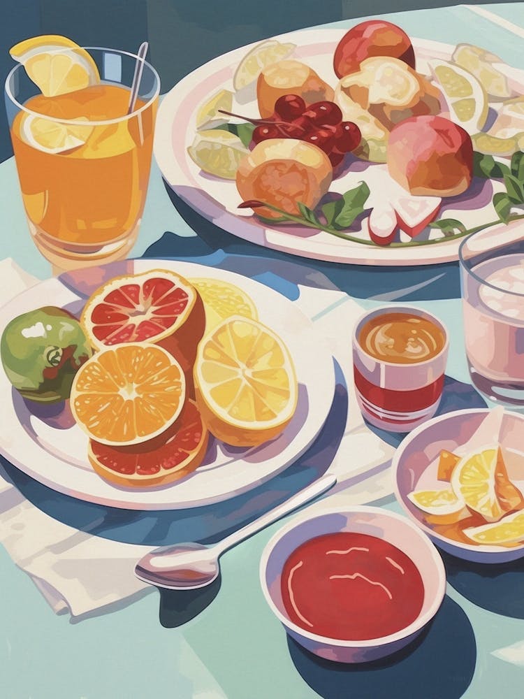 Fruit on the Table. Retro Food