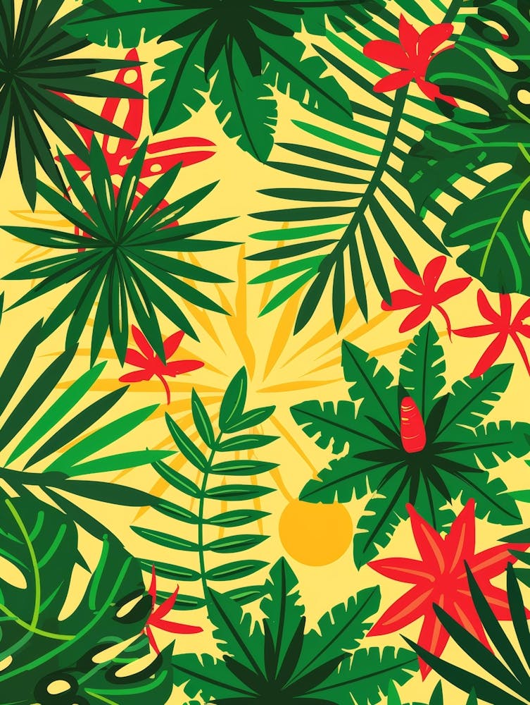 Tropical Leaves Seamless Pattern 11