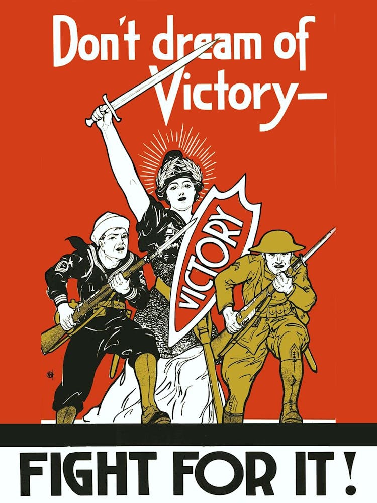 Träume nicht vom Sieg, kämpfe dafür, Vintage-Poster