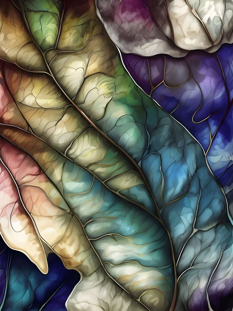 Stained Glass Leaves