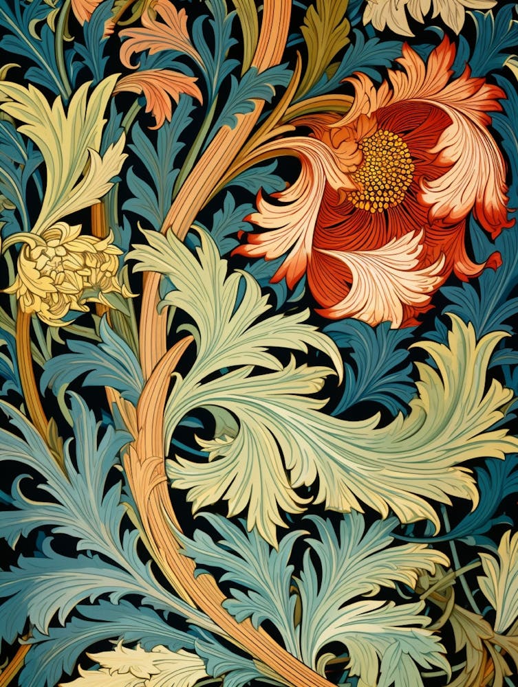 William Morris Floral Wallpaper 2