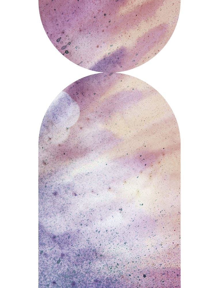 Abstract purple Watercolor Painting