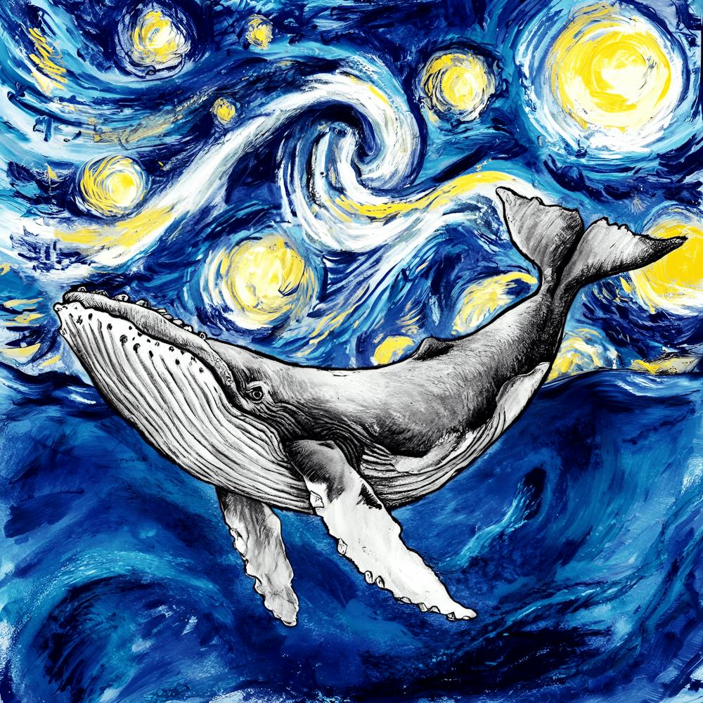Whale In The Night Sky