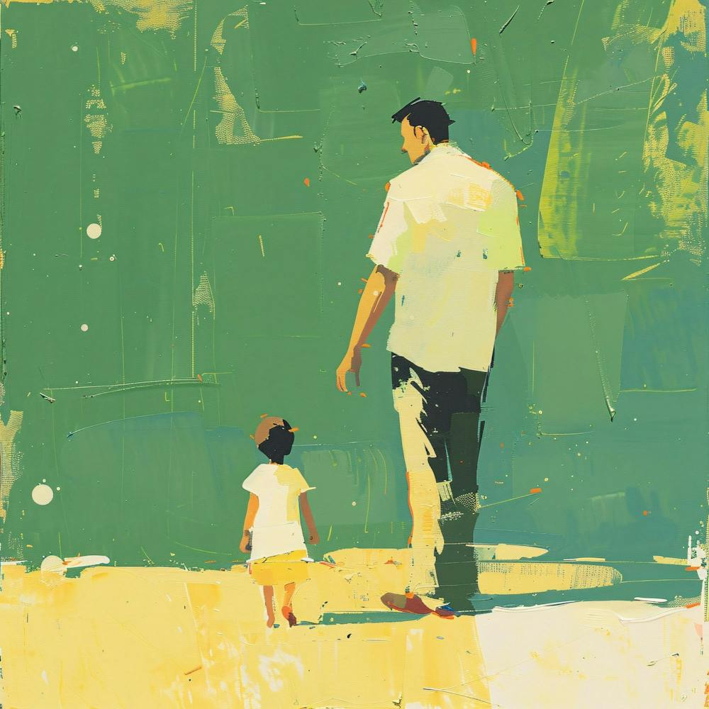 Thinking Of The Fathers - Fathers Day Gift Painting 2