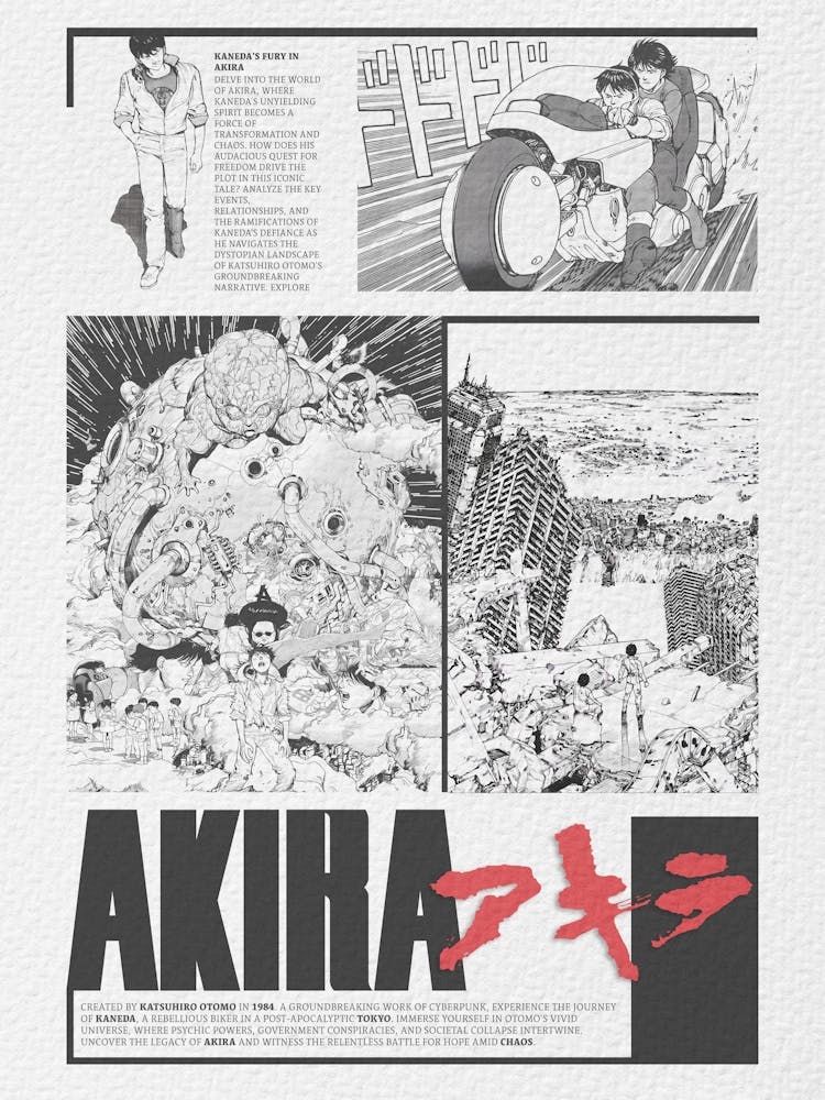 Akira Brutalism Style Poster 1