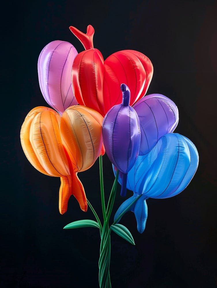Bright Inflatable Flowers Bleeding Heart 6