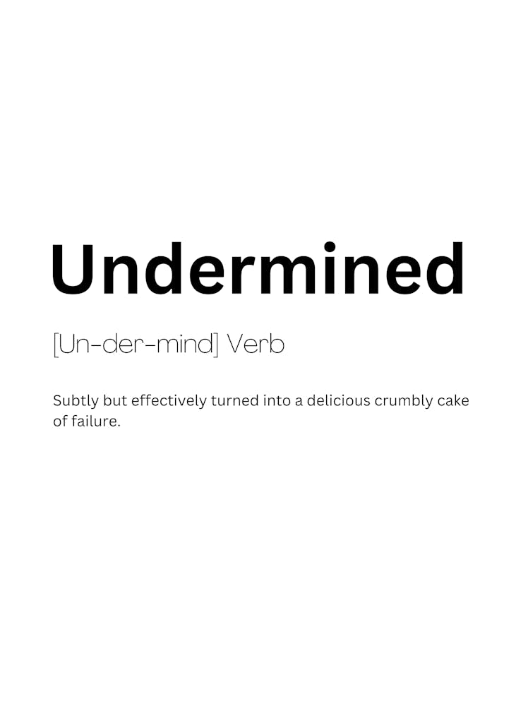 Undermined Definition Meaning
