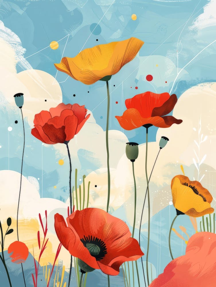 Poppies In The Sky 1