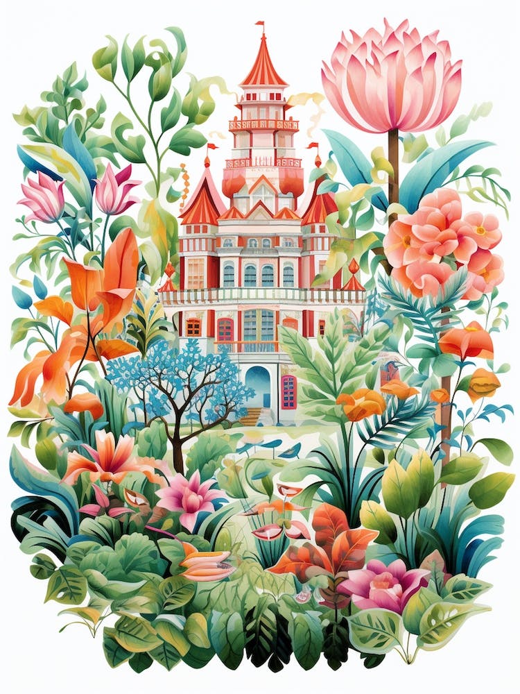 Birmingham Botanical Gardens Modern Illustration 4