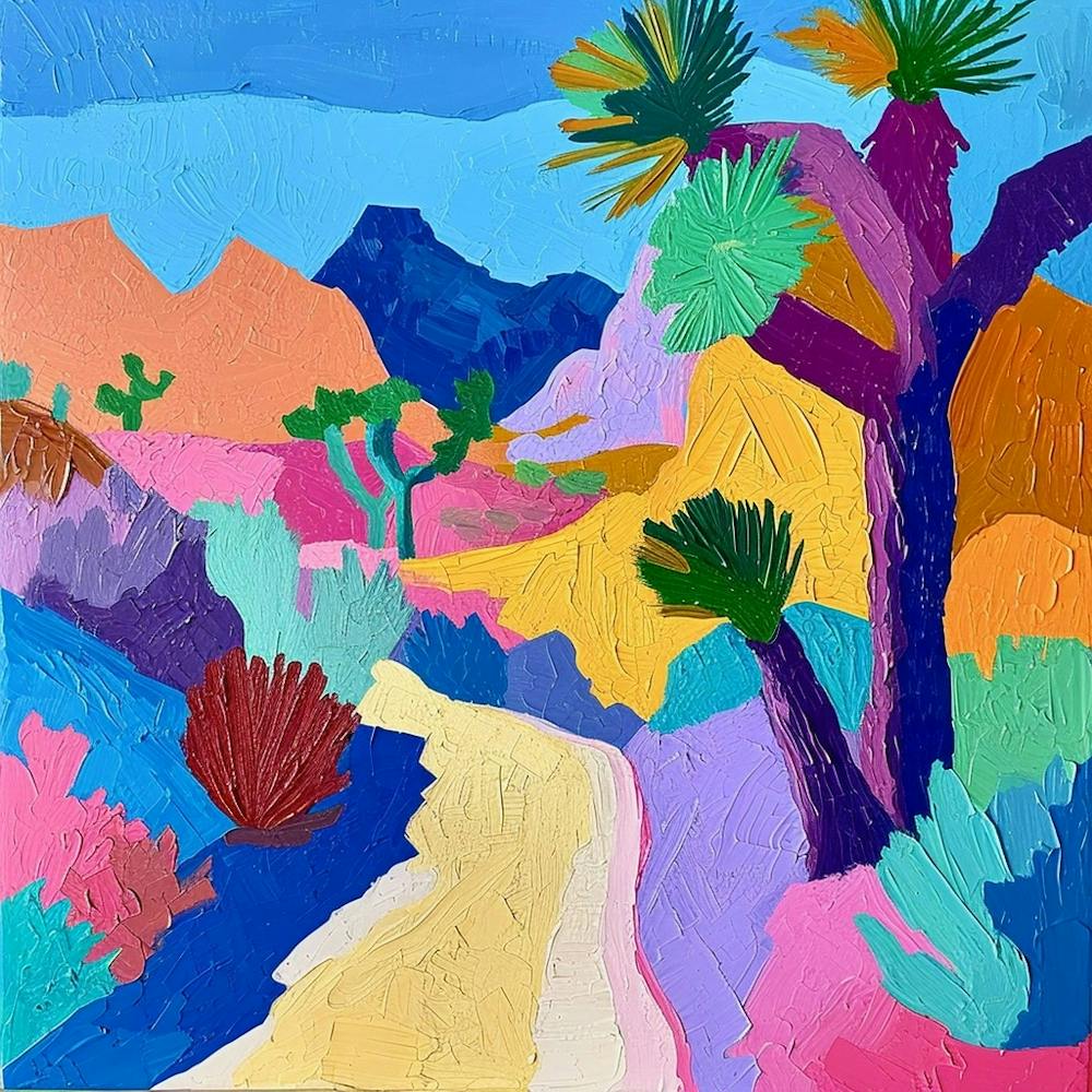 Colourful Abstract Joshua Tree National Park Usa 5