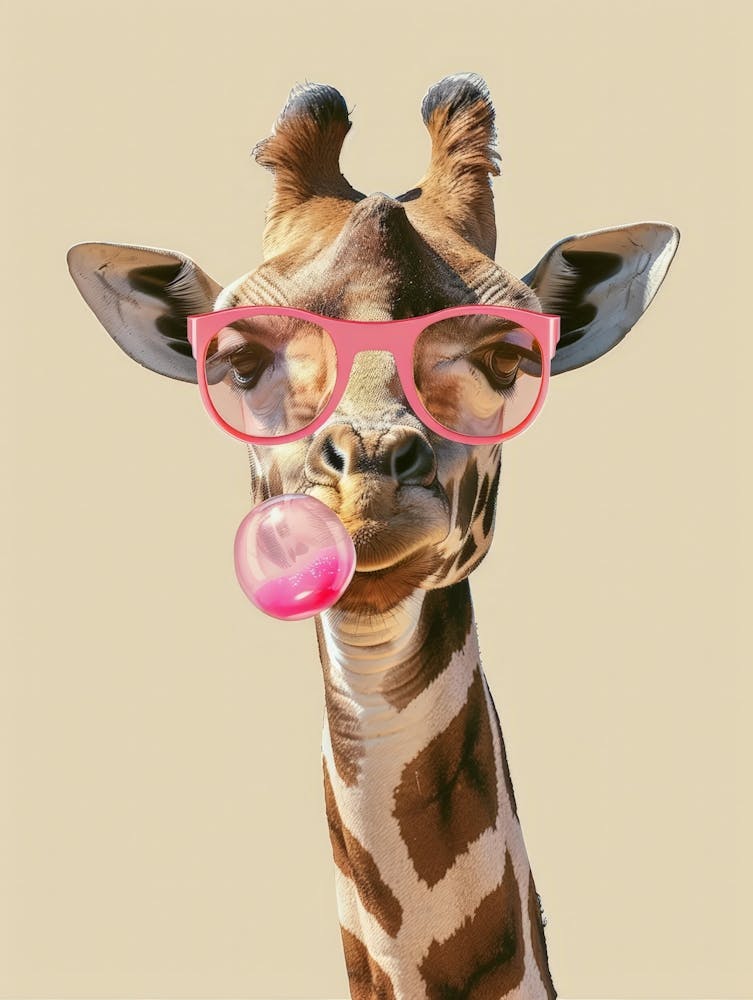 Giraffe In Glasses