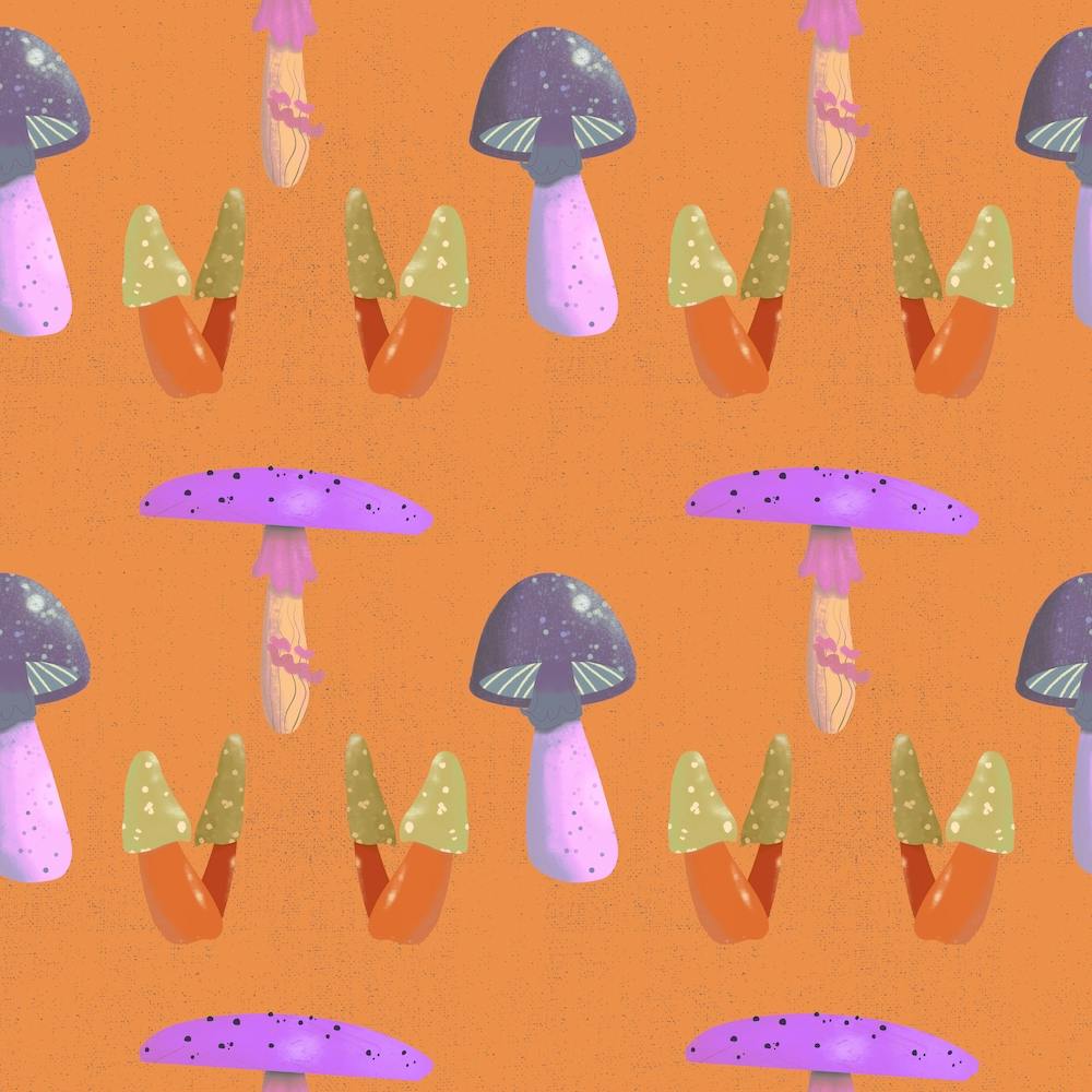 Mushroom Pattern Cream Sicle