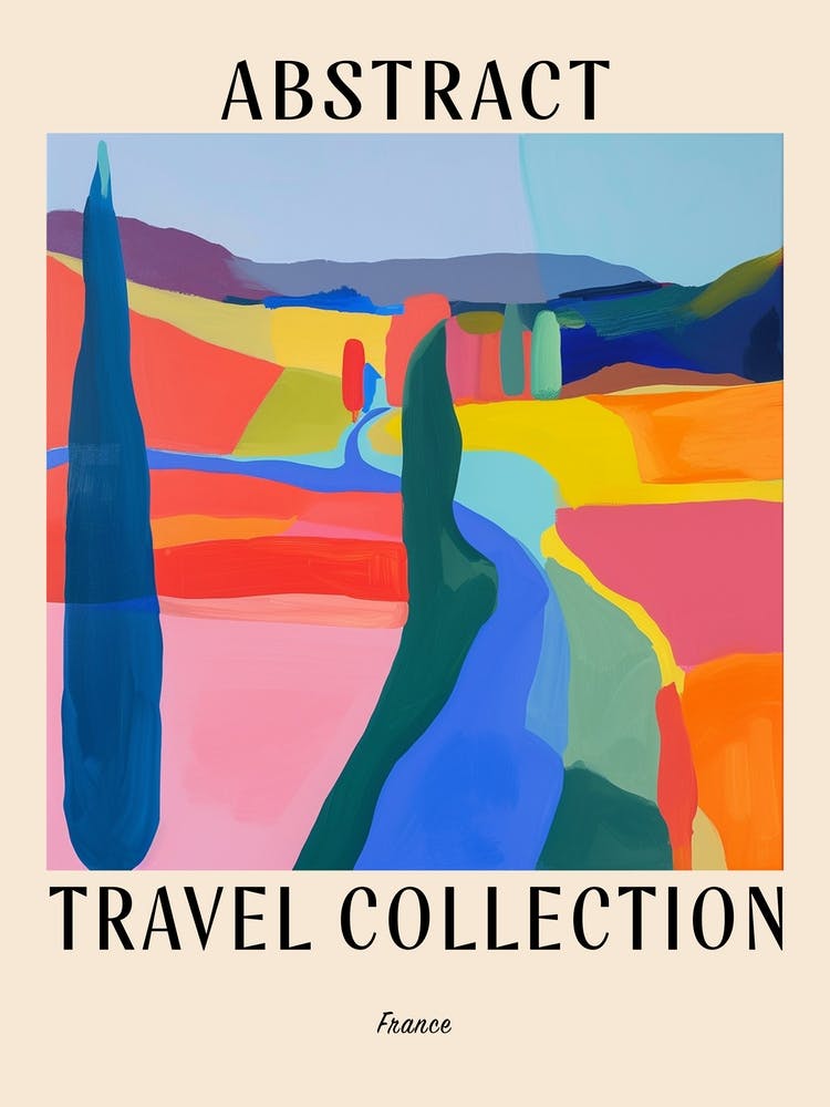 Abstract Travel Collection Poster France 2