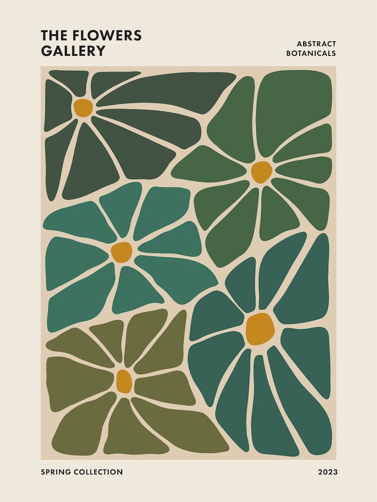 The Flowers Gallery Abstract Retro Floral 4