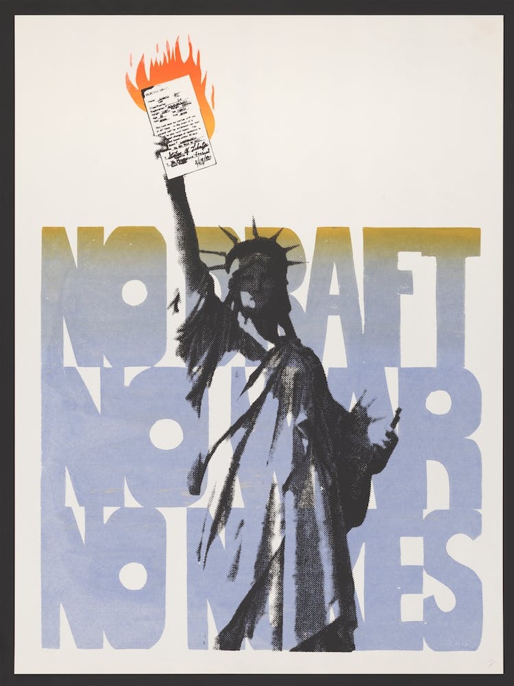 No Draft, No War, No Nukes Anti War Activist Poster